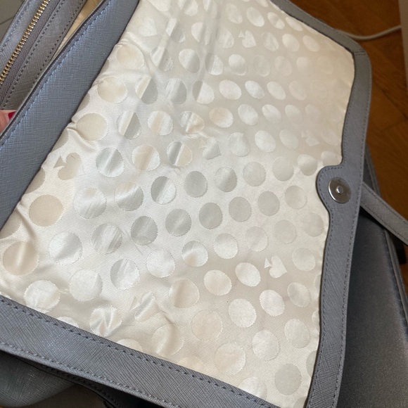 Rare ! Kate Spade Grey Leather Shoulder Bag - Picture 10 of 11